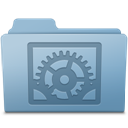 System Preferences Folder Blue icon